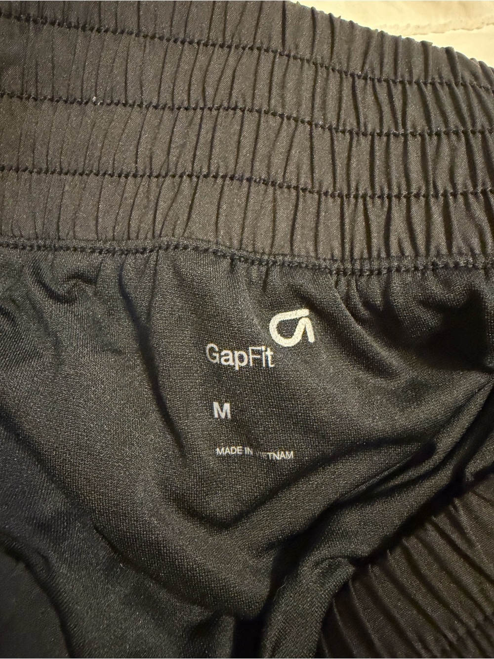 GAP Black Women's Athletic Shorts with Smocked Waist - Picture 3 of 3